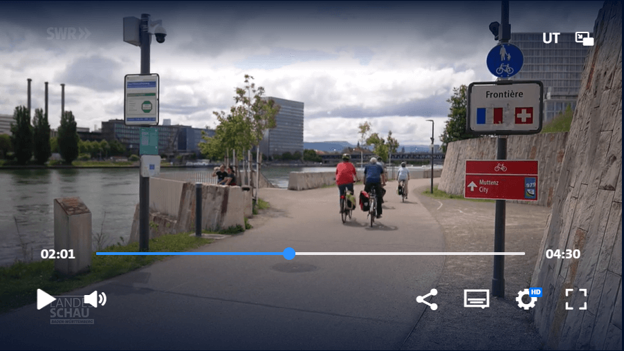 Screenshot with link to the video from Landesschau Baden-Württemberg