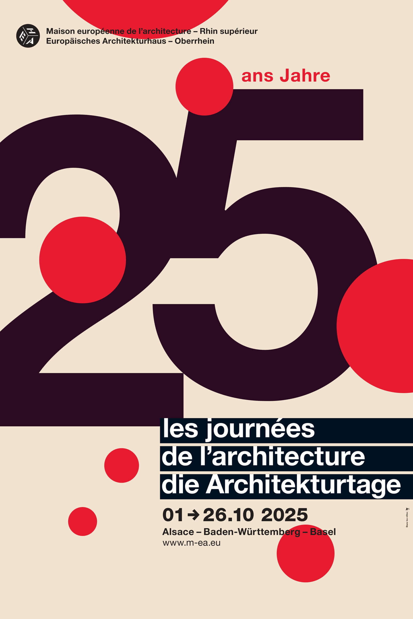 Affiche des 25e Journées de l'architecture 2025